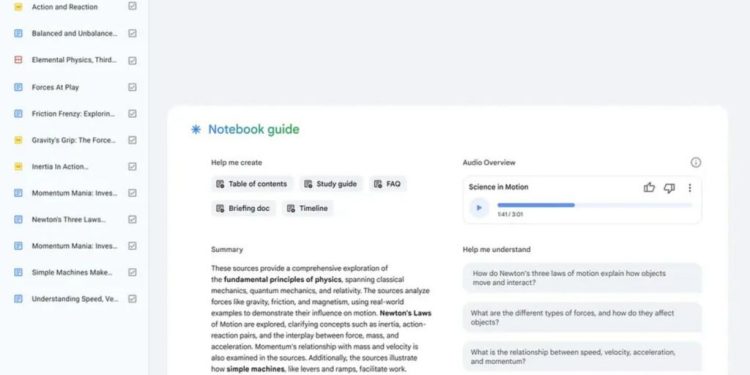 گوگل حالا با هوش مصنوعی از یادداشتهای شما در NotebookLM یک پادکست میسازد