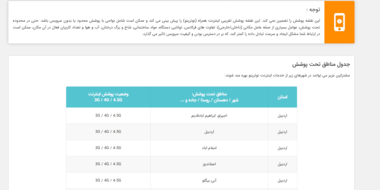 چگونه از مناطق تحت پوشش ۵G همراه اول مطلع شویم؟