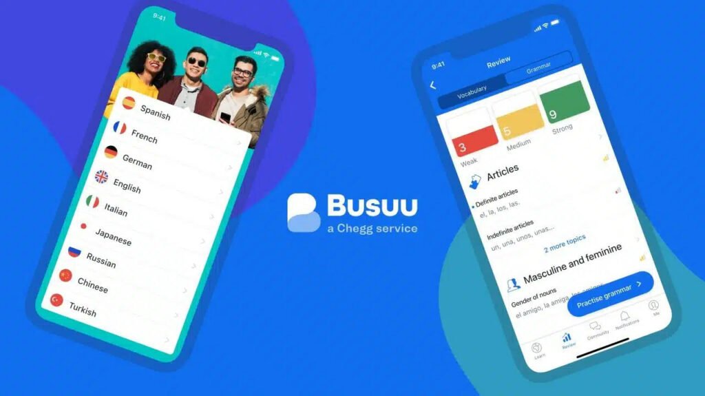 برنامه Busuu  برای یادگیری زبان